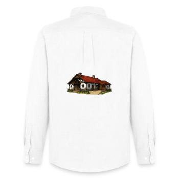 Ferme rustique - Chemise Oxford homme Stanley/Stella - blanc - Dos - AI Model Male 185 dark (185cm)