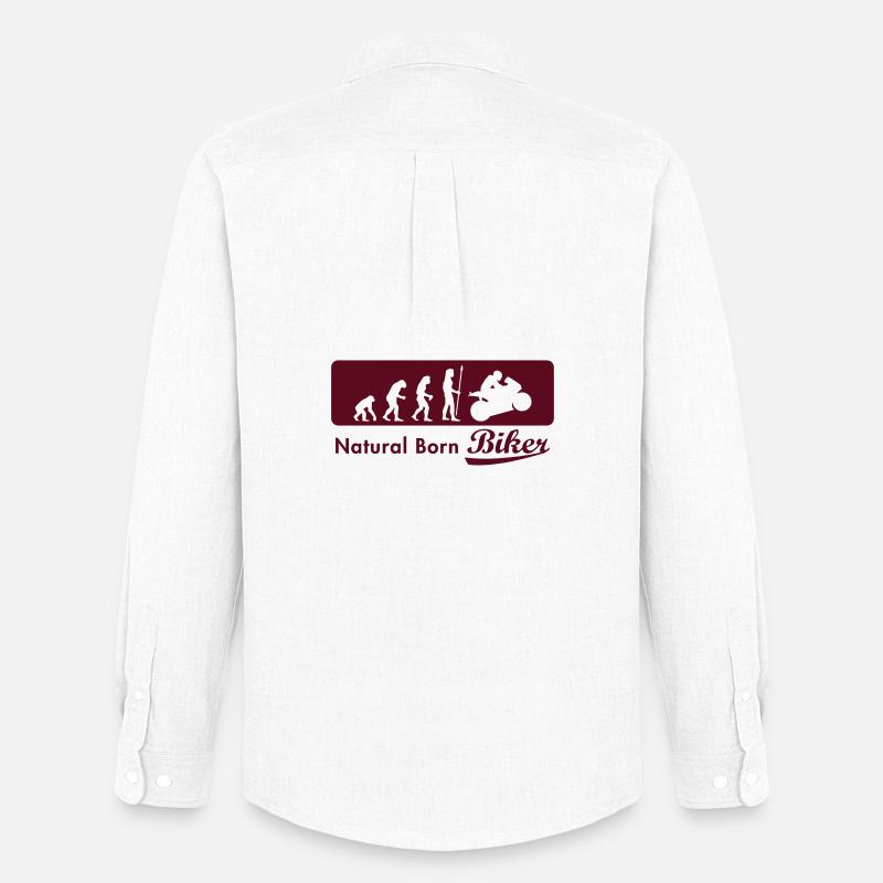 evolution_biker - Männer Oxford Hemd von Stanley/Stella - Weiß