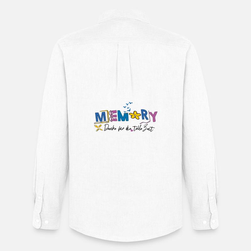 Memory schön war die Zeit - Männer Oxford Hemd von Stanley/Stella - Weiß