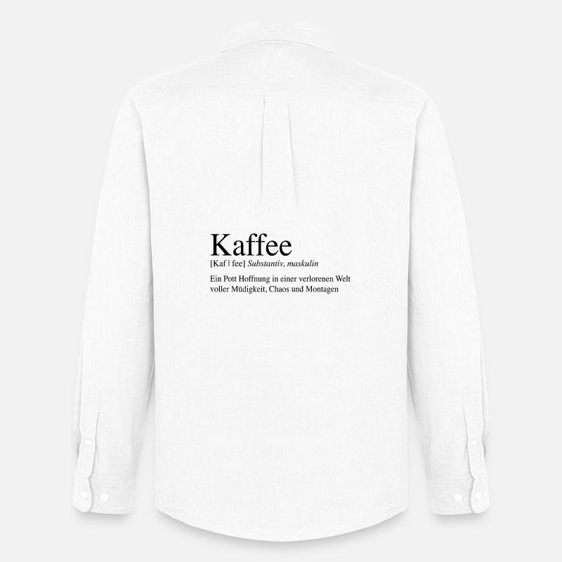 Kaffee - Ein Pott Hoffnung ... - Männer Oxford Hemd von Stanley/Stella - Weiß