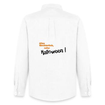 Halloween - Men's Oxford Shirt by Stanley/Stella - white - Back - AI Model Male 185 dark (185cm)