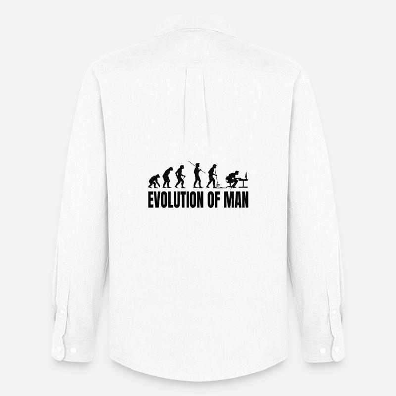 Programmeur Computer Freak Evolution - Chemise Oxford homme Stanley/Stella - blanc