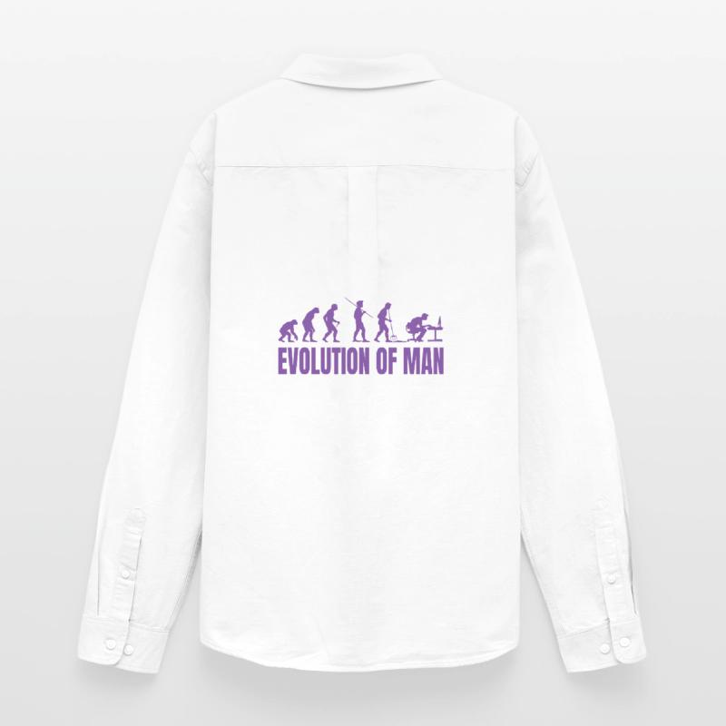 Programmer Computer Freak Evolution Retro Men's Oxford Shirt by Stanley/Stella