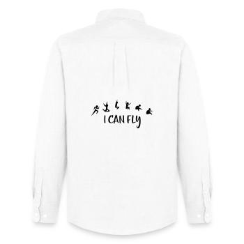 long jump - Men's Oxford Shirt by Stanley/Stella - white - Back - AI Model Male 185 dark (185cm)