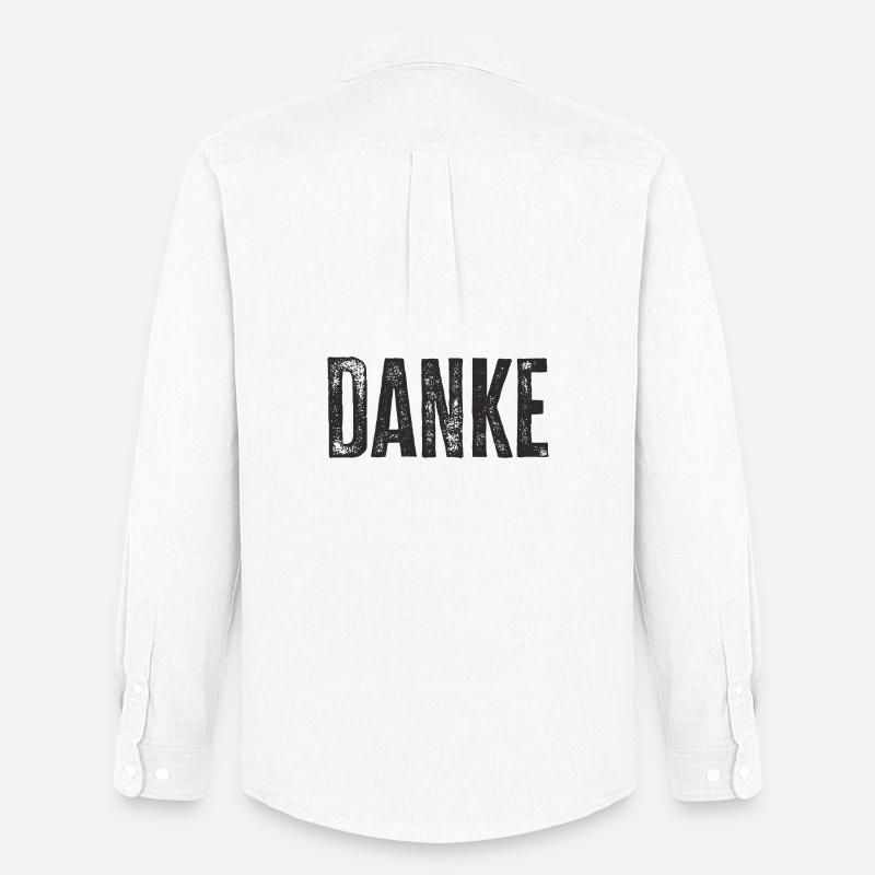 Danke Dankeschön Worte Geschenk - Männer Oxford Hemd von Stanley/Stella - Weiß