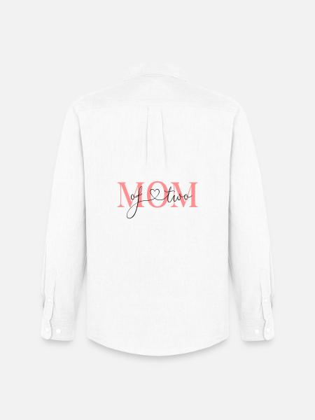 Mom of two! -personalizable - Men's Oxford Shirt by Stanley/Stella - white