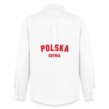 GDYNIA Polska Poland - Men's Oxford Shirt by Stanley/Stella - white - Back - AI Model Male 185 dark (185cm)