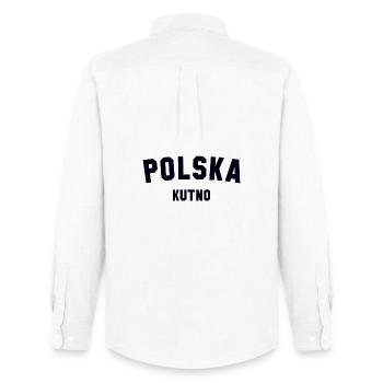 KUTNO Polska Poland - Men's Oxford Shirt by Stanley/Stella - white - Back - AI Model Male 185 dark (185cm)