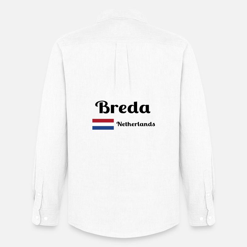 Breda Niederlande - Stilvolle Drucke - Männer Oxford Hemd von Stanley/Stella - Weiß