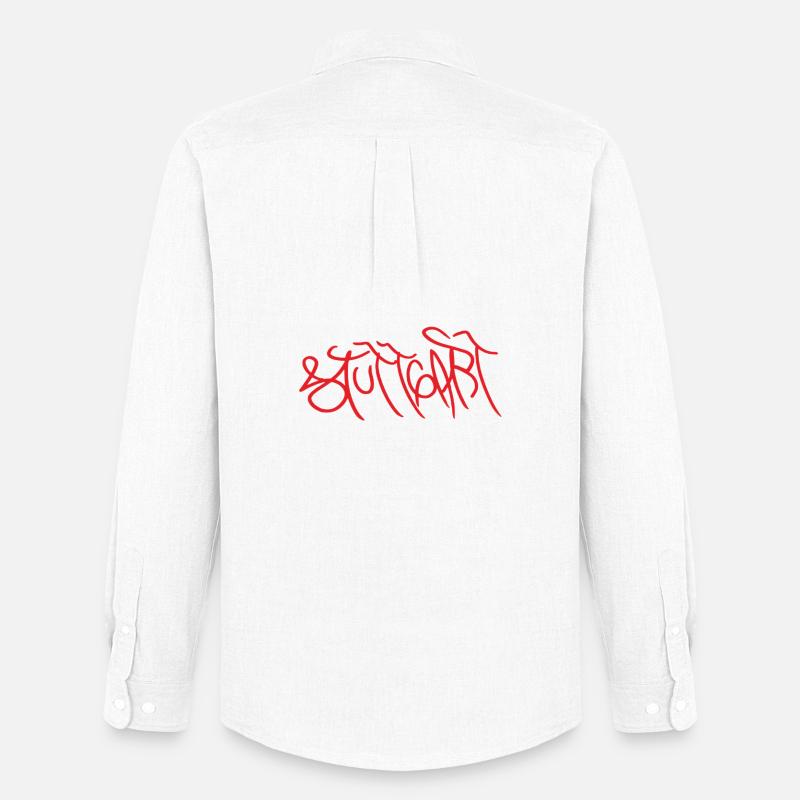 Stuttgart Graffiti T-Shirt - Männer Oxford Hemd von Stanley/Stella - Weiß