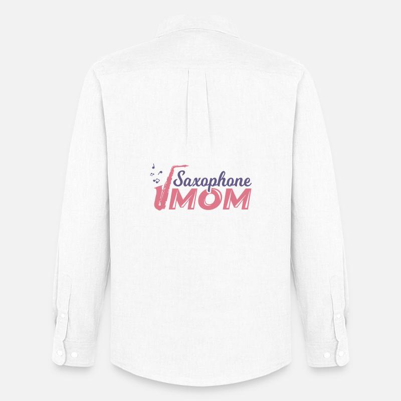 Saxophon Mutter - Männer Oxford Hemd von Stanley/Stella - Weiß
