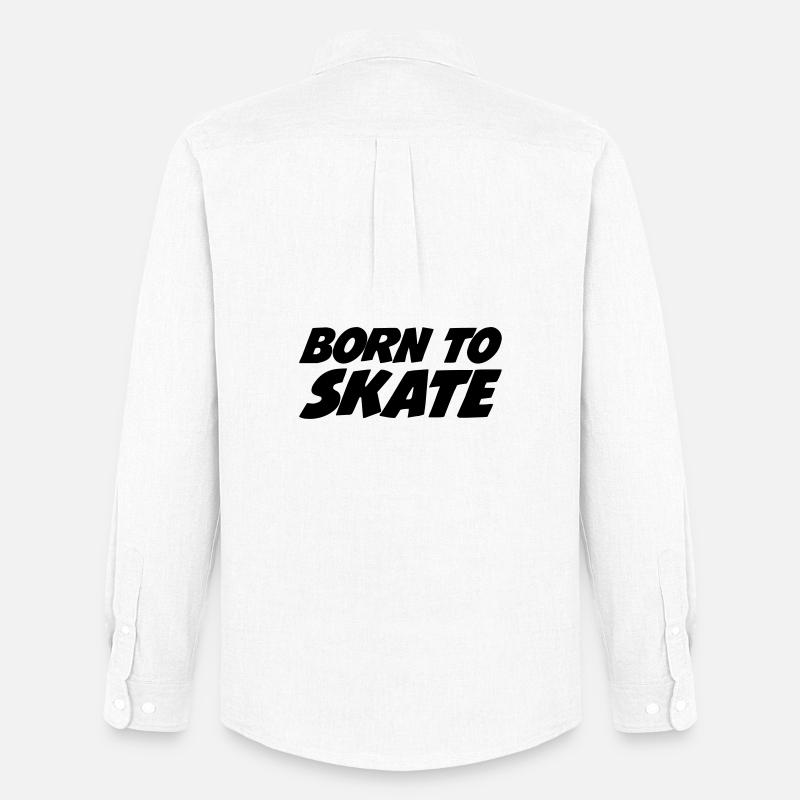 Born to Skate - Männer Oxford Hemd von Stanley/Stella - Weiß