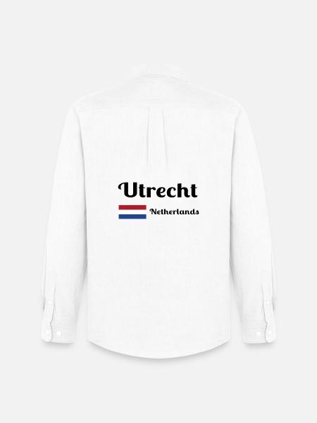 Utrecht, Netherlands- Stylish prints - Men's Oxford Shirt by Stanley/Stella - white