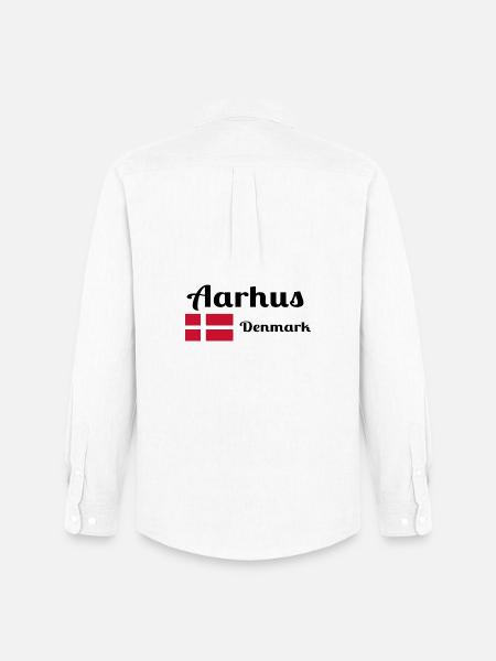 Aarhus Denmark - Stylish prints - Men's Oxford Shirt by Stanley/Stella - white