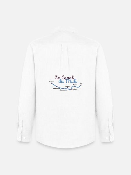 Canal du midi villes - Chemise Oxford homme Stanley/Stella - blanc