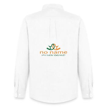 no_name_my_new_brand - Men's Oxford Shirt by Stanley/Stella - white - Back - AI Model Male 185 dark (185cm)