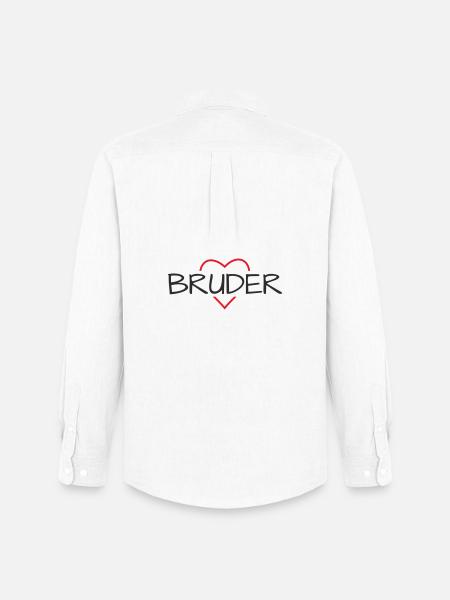 Brother Heart Gift Birthday - Men's Oxford Shirt by Stanley/Stella - white