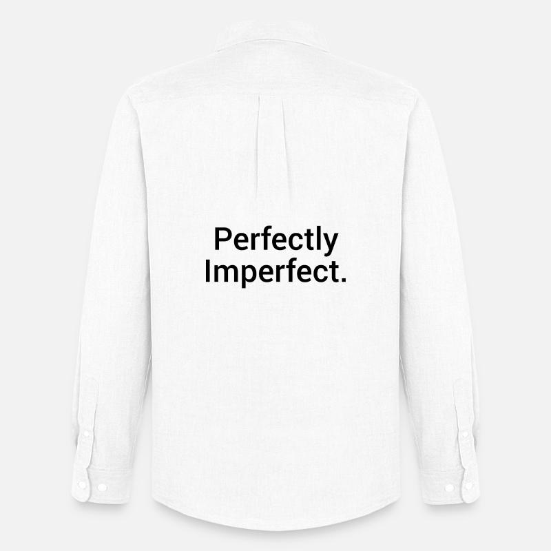 Perfectly Imperfect. – Minimalistisches Statement  - Männer Oxford Hemd von Stanley/Stella - Weiß