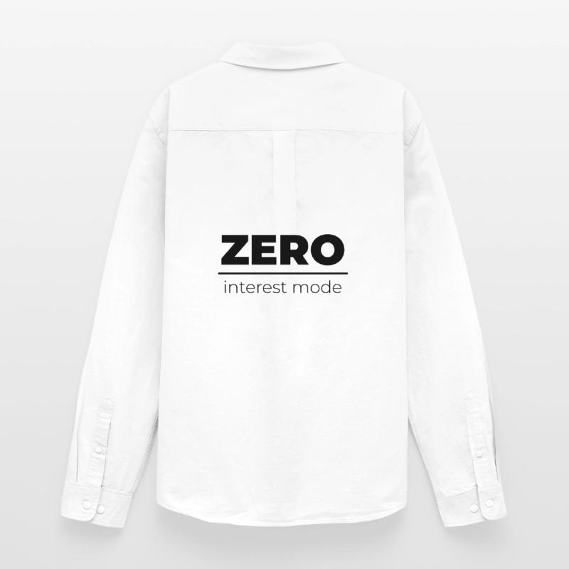 Zero Interest Mode | Minimal Statement Men's Oxford Shirt by Stanley/Stella