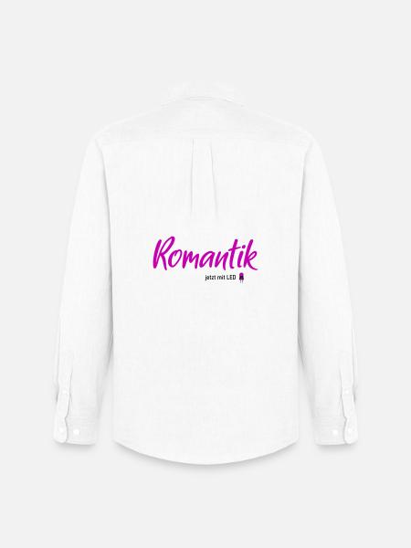 Romantik LED - Männer Oxford Hemd von Stanley/Stella - Weiß
