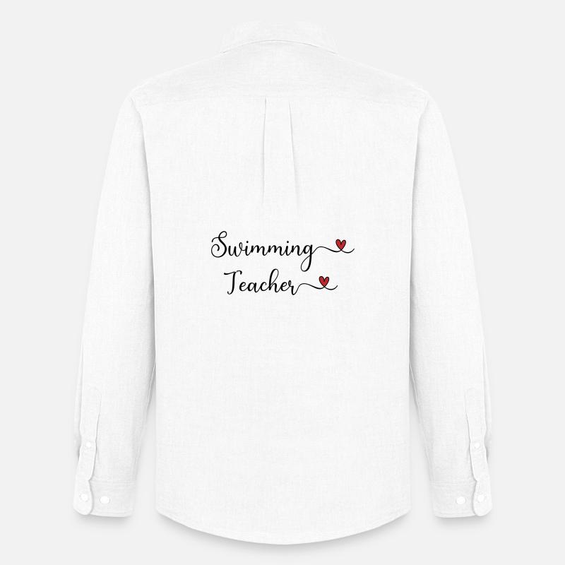 Schwimmlehrer - Männer Oxford Hemd von Stanley/Stella - Weiß