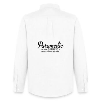 ambulance man - Men's Oxford Shirt by Stanley/Stella - white - Back - AI Model Male 185 dark (185cm)