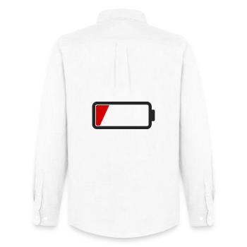 battery empty - Men's Oxford Shirt by Stanley/Stella - white - Back - AI Model Male 185 dark (185cm)