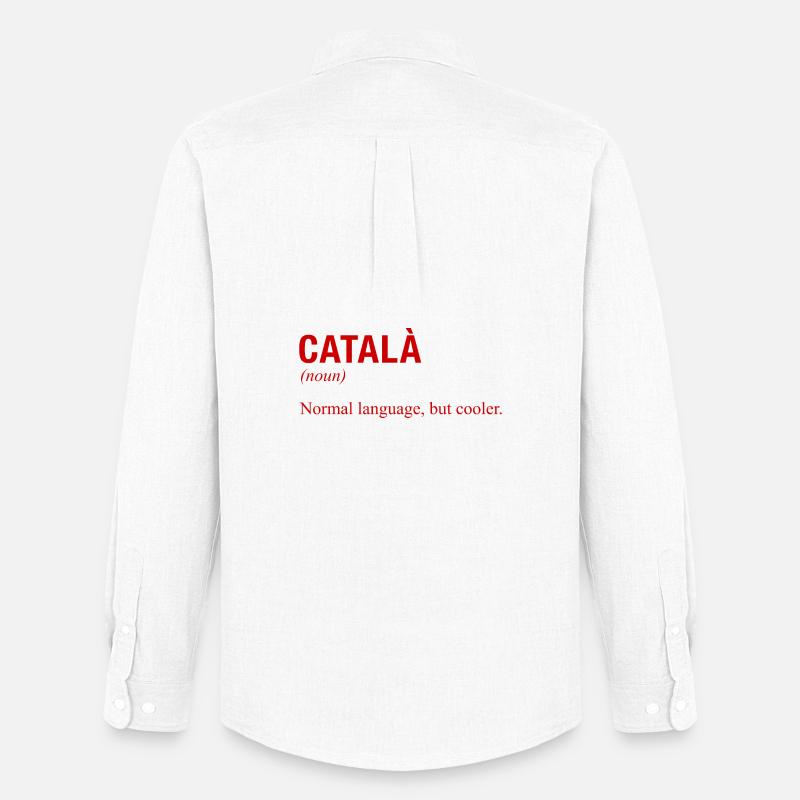 CATALAN Language Katalanisch Katalanische Sprache - Männer Oxford Hemd von Stanley/Stella - Weiß