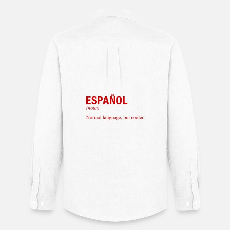 SPANISH Language Spanische Sprache Espanol Spanien - Männer Oxford Hemd von Stanley/Stella - Weiß