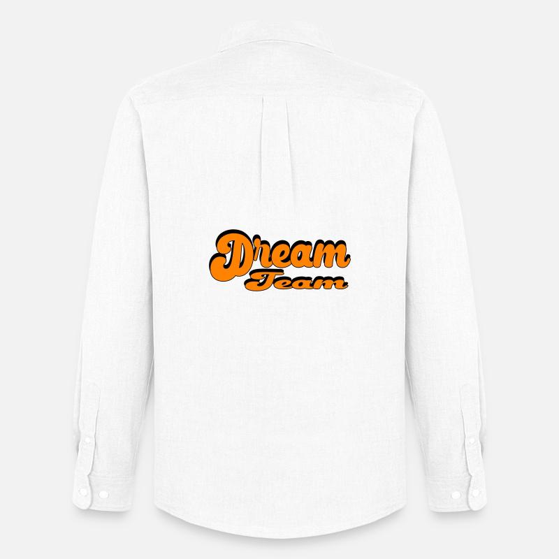 Dream Team Retro Style Design - Männer Oxford Hemd von Stanley/Stella - Weiß