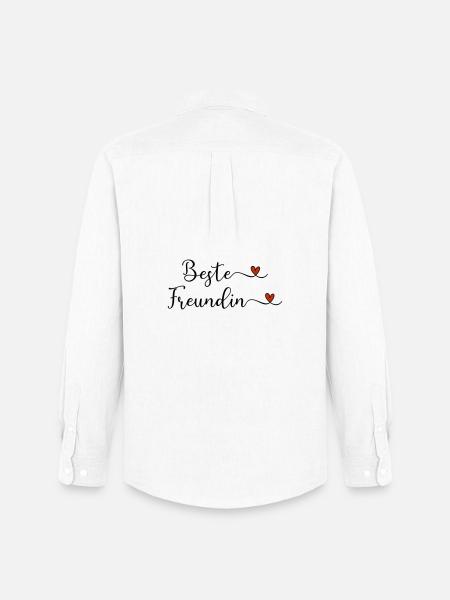 Beste Freundin Herz Geschenk - Männer Oxford Hemd von Stanley/Stella - Weiß