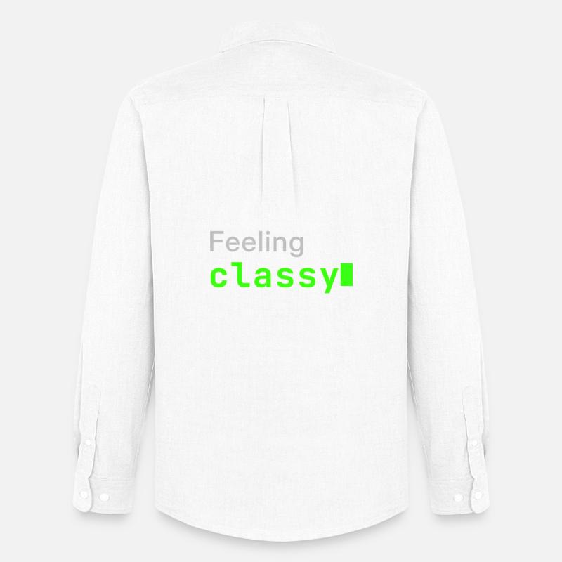 Feeling classy | Developer mood - Männer Oxford Hemd von Stanley/Stella - Weiß