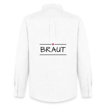 Bride hen party - Men's Oxford Shirt by Stanley/Stella - white - Back - AI Model Male 185 dark (185cm)