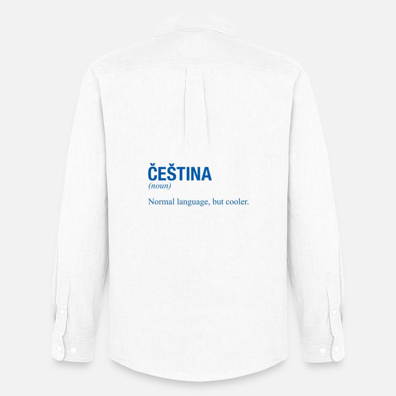 CESTINA Tschechisch Tschechien - Männer Oxford Hemd von Stanley/Stella - Weiß