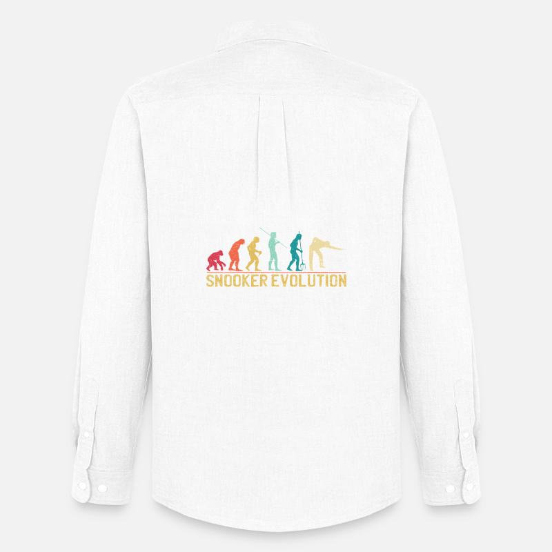 Snooker-Evolution-Silhouette-Design - Männer Oxford Hemd von Stanley/Stella - Weiß