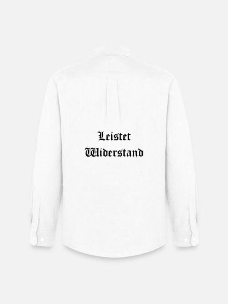 Leistet_wiederstand - Men's Oxford Shirt by Stanley/Stella - white