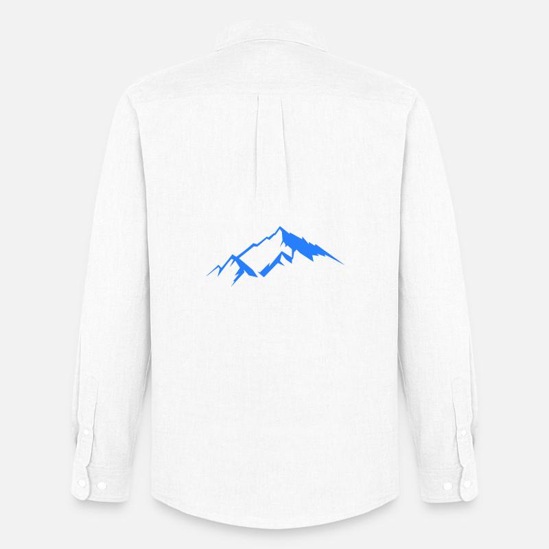 Panorama della Silhouette della Montagna Blu - Stanley/Stella Camicia Oxford uomo - bianco