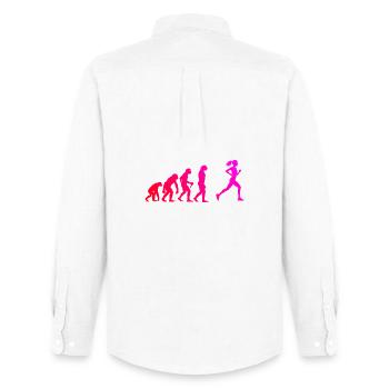 Marathon running gift idea for the runner - Men's Oxford Shirt by Stanley/Stella - white - Back - AI Model Male 185 dark (185cm)