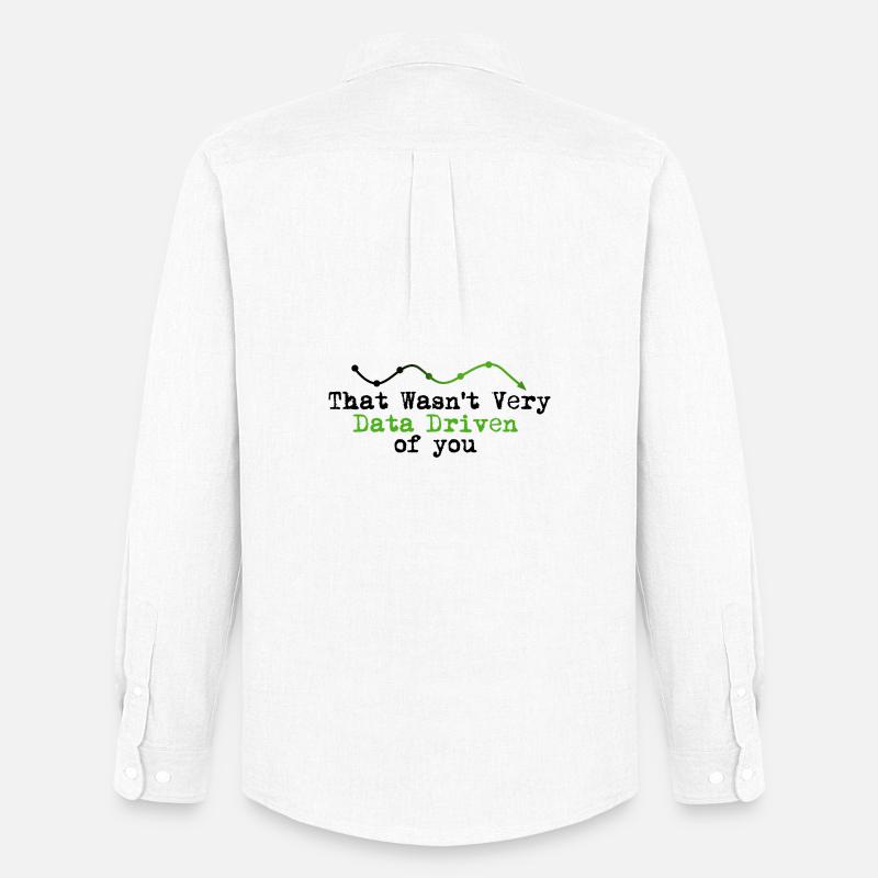 Data Driven Graphline Logo - Men's Oxford Shirt by Stanley/Stella - white