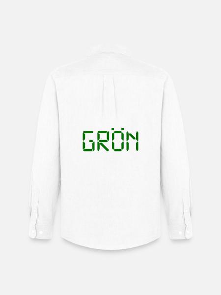 Green - LCD - Men's Oxford Shirt by Stanley/Stella - white
