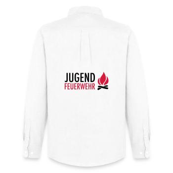Jeunes sapeurs-pompiers avec flamme - Chemise Oxford homme Stanley/Stella - blanc - Dos - AI Model Male 185 dark (185cm)
