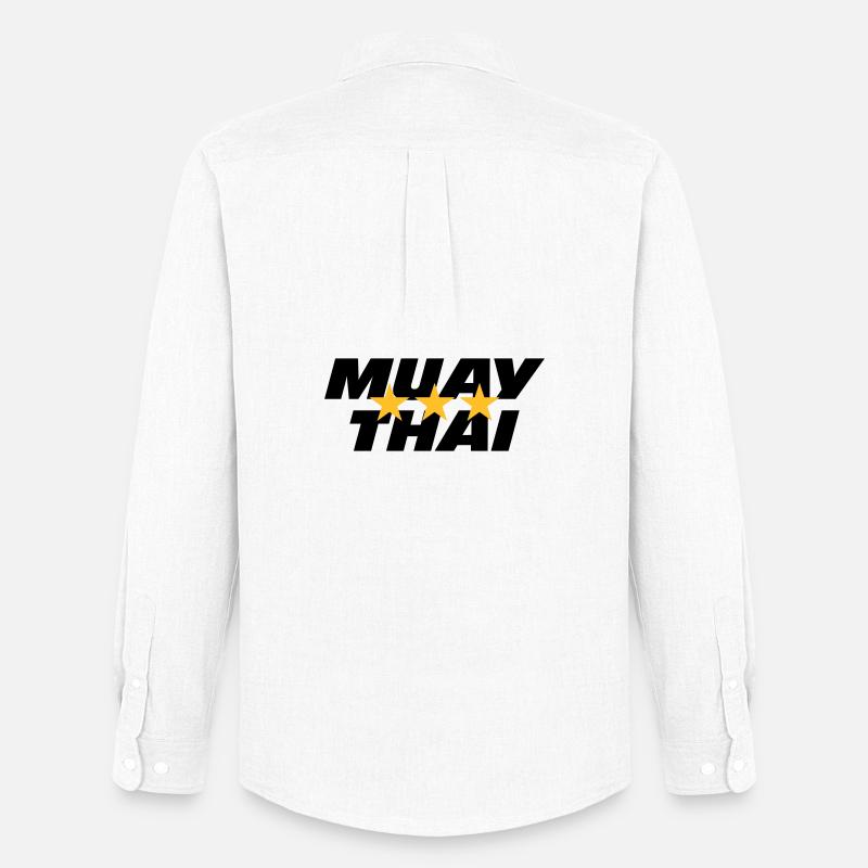 Muay Thai - Männer Oxford Hemd von Stanley/Stella - Weiß