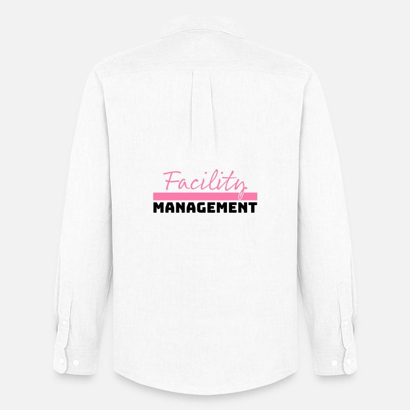 Tshirt Facility Management rosa schwarz - Männer Oxford Hemd von Stanley/Stella - Weiß