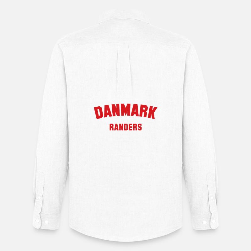 RANDERS Denmark Dänemark - Männer Oxford Hemd von Stanley/Stella - Weiß