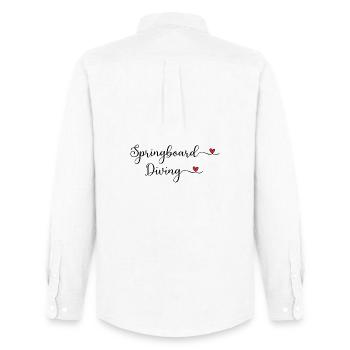 Springboard Diving - Men's Oxford Shirt by Stanley/Stella - white - Back - AI Model Male 185 dark (185cm)
