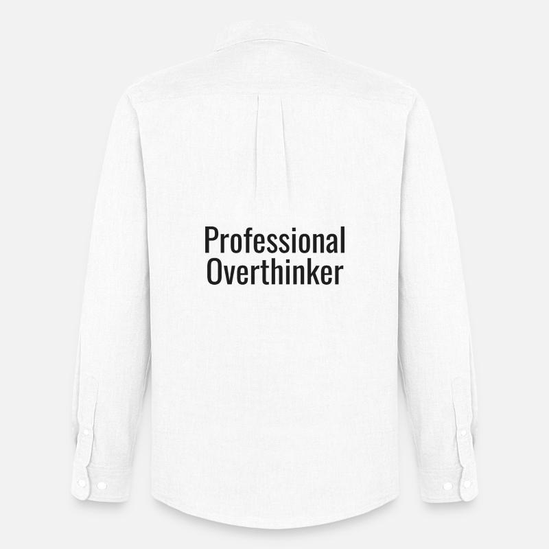 Overthinker tee | Funny Anxiety Gift - Männer Oxford Hemd von Stanley/Stella - Weiß
