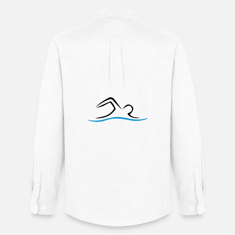 SCHWIMMEN - Männer Oxford Hemd von Stanley/Stella - Weiß