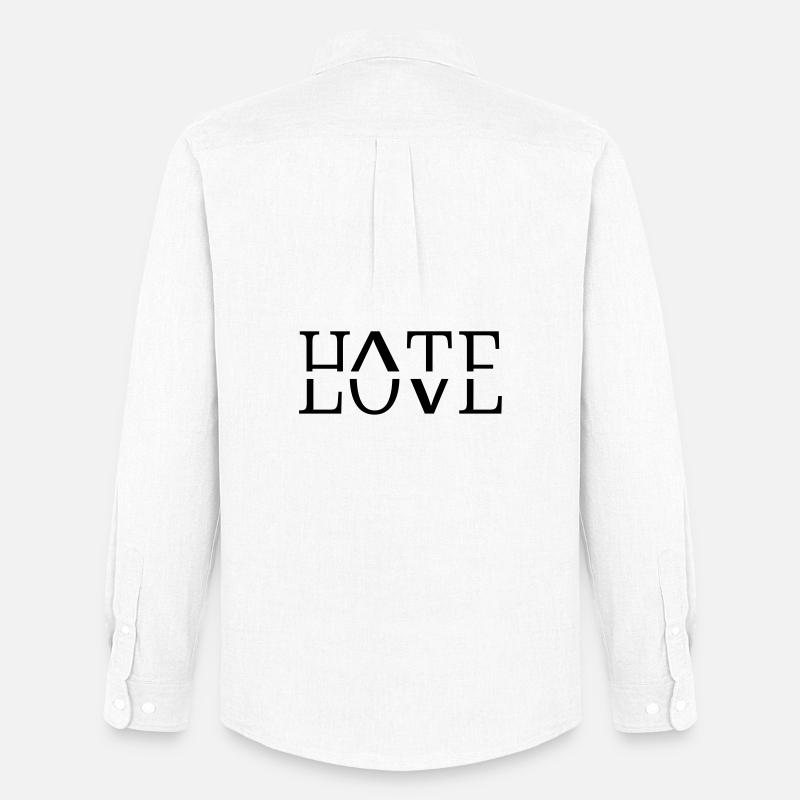 Love hate - Männer Oxford Hemd von Stanley/Stella - Weiß