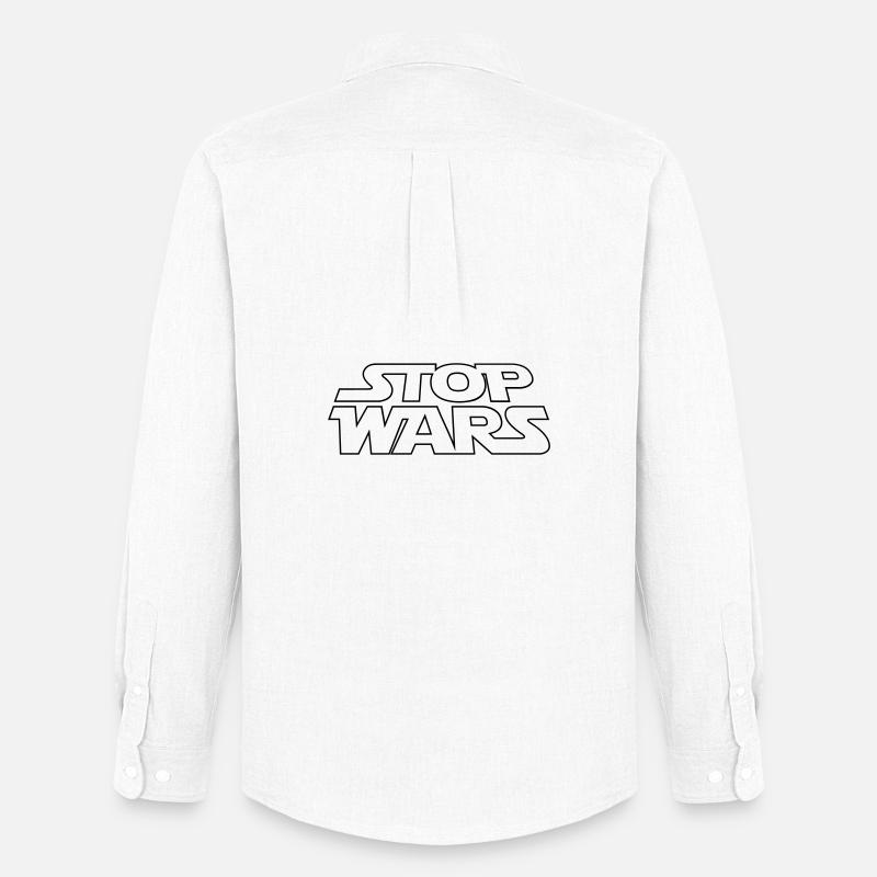 Kriegsgegner Stop Wars - Männer Oxford Hemd von Stanley/Stella - Weiß