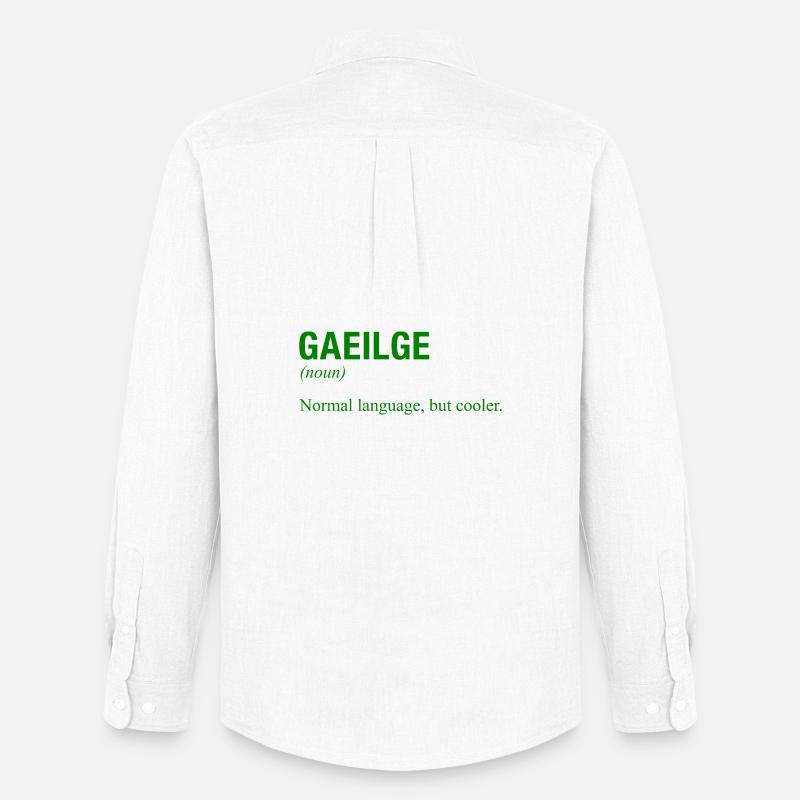 IRISH Language Irland Ireland Irisch - Männer Oxford Hemd von Stanley/Stella - Weiß